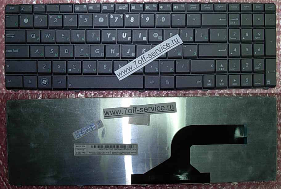 Изображение клавиатуры для ноутбука Asus P42 N53 N73 тёмно-серой