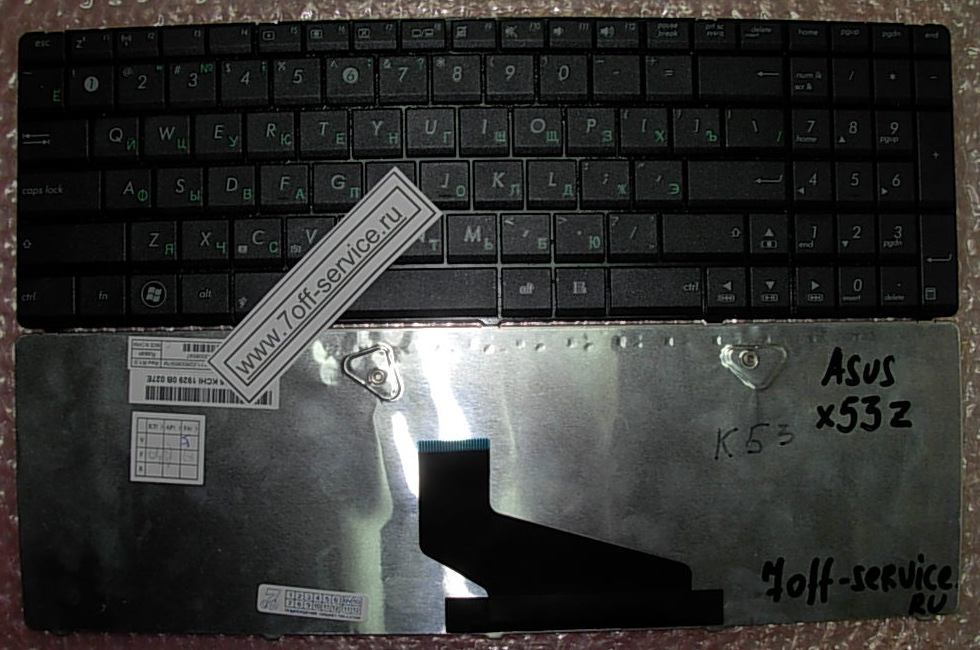 Фото клавиатуры Asus X53Z