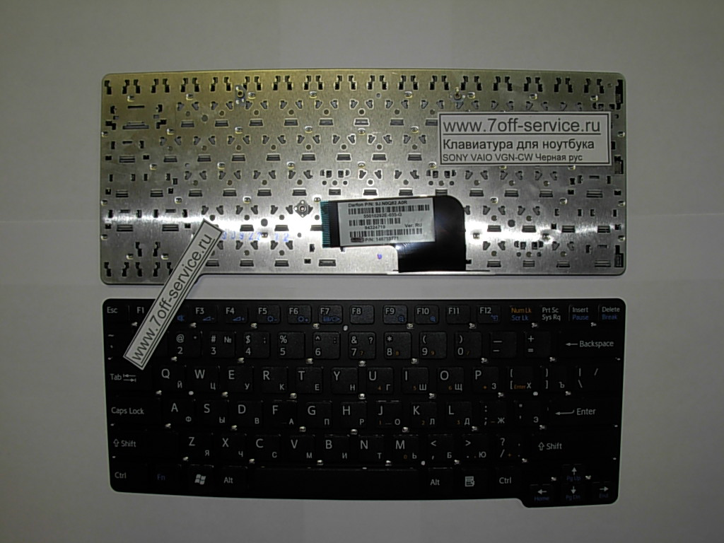 Изображение клавиатуры для ноутбука Sony VAIO VGN-CW черной