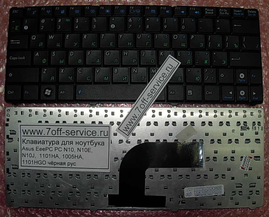 Изображение клавиатуры для ноутбука Asus 1101HA черн