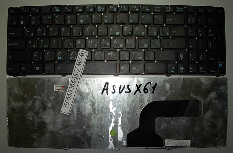 Фото клавиатуры Asus X61