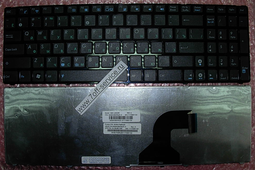 Изображение клавиатуры для ноутбука Asus G51