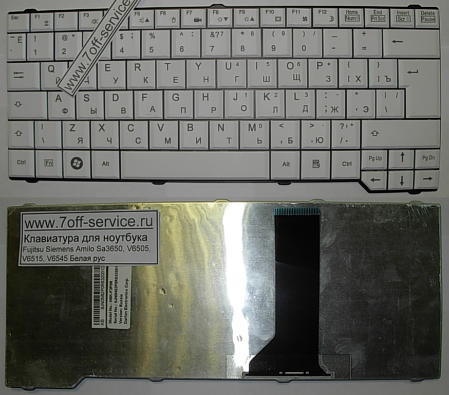 Фото клавиатуры Fujitsu Siemens Amilo Sa3650 V6505, V6515, V6545