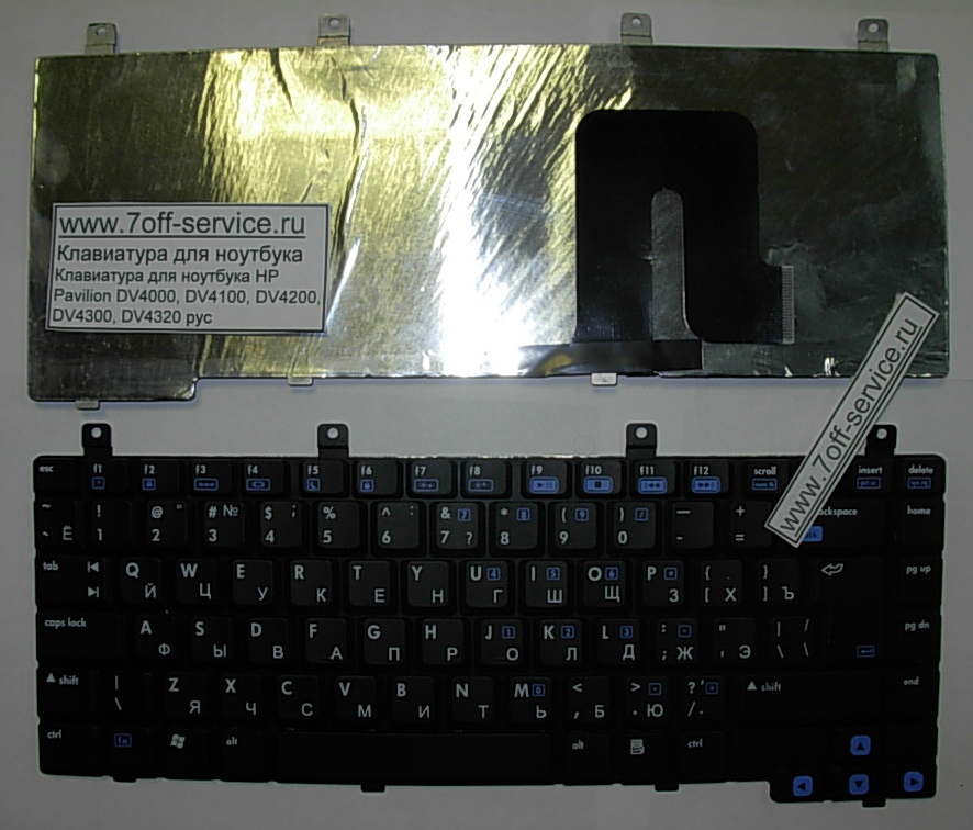 Изображение клавиатуры для ноутбука HP DV4000