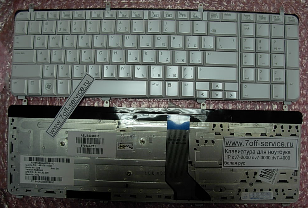 Фотография клавиатуры для ноутбука HP DV7-2000 DV7-3000 DV7-4000