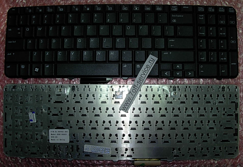 Изображение клавиатуры для ноутбука HP Compaq CQ60, Pavilion G60 Черная US