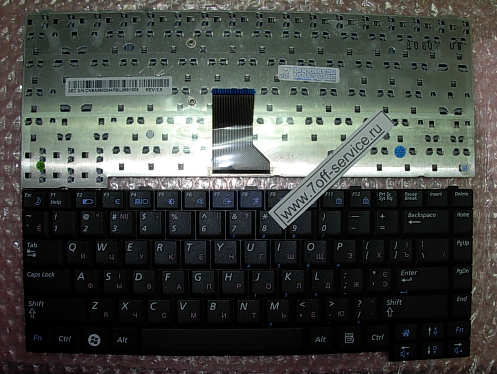 Фото клавиатуры ноутбука Samsung R60