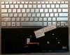 Клавиатура для ноутбука SONY FIT 14E SVF14 русс серебр без рамки с подсветкой