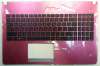 Топкейс с клавиатурой для ноутбука Asus X501A X501 X501U (клавиатура в сборе с топпанелью) розовый