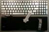Клавиатура для ноутбука Asus N551, N751, G551, G771 серебр русс  с подсветкой клавиш