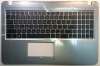 Топкейс с клавиатурой для ноутбука Asus X540 (клавиатура в сборе с топпанелью) W/ODD серый